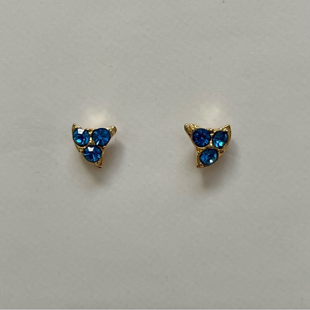 Vintage Trio Rhinestone Stud Earrings